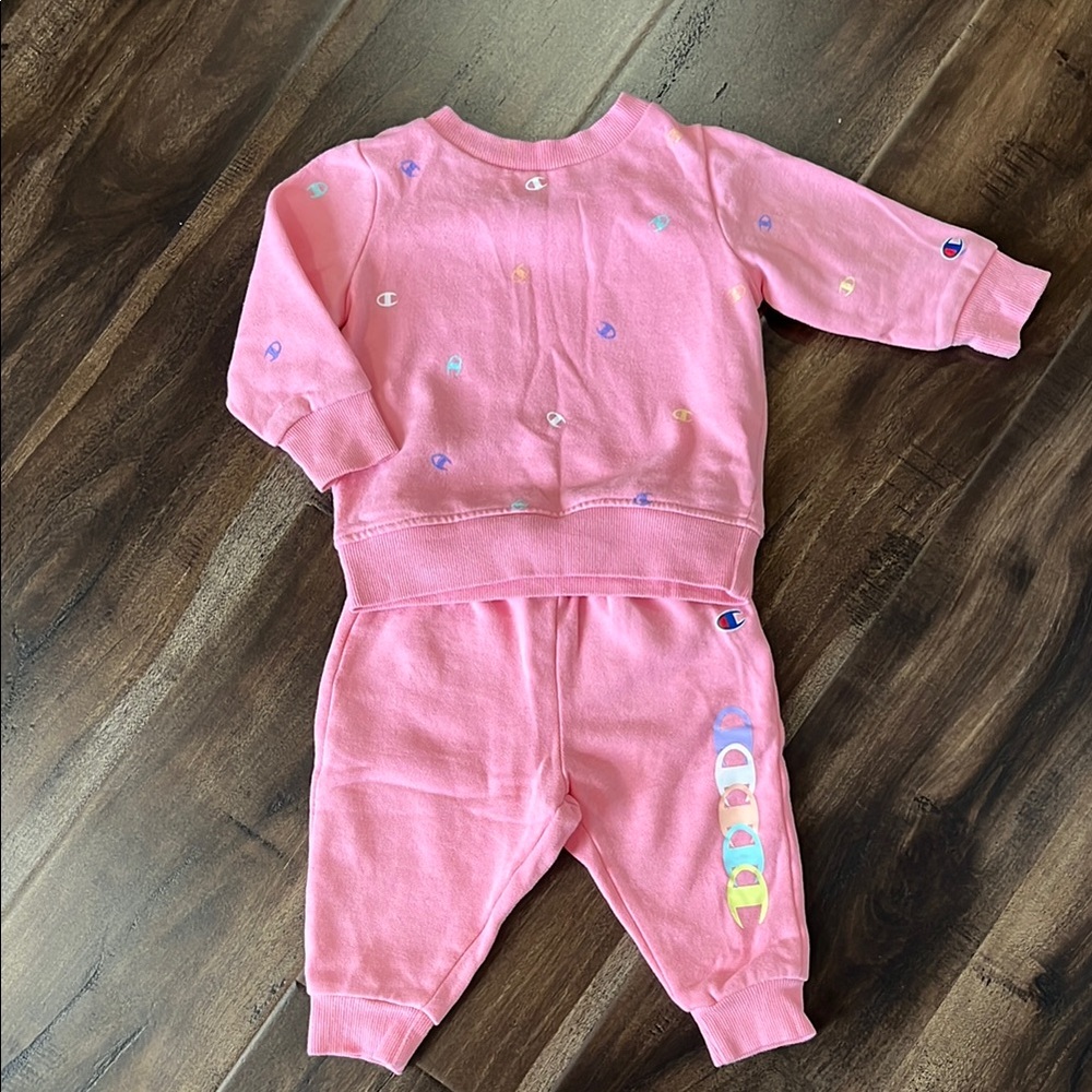 Champion Pink Baby Girl Tracksuit (9-12 months)